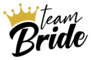Team Bride With Golden Crown Sticker
