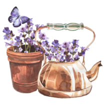 Teapot Lavender Sticker