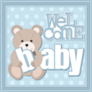 Teddy Bear Baby Sign Sticker