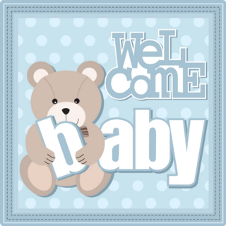 Teddy Bear Baby Sign Sticker