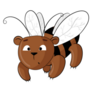 Teddy Bear Dressed As A Bee Sticker