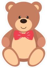 Teddy With Tie Sticker