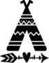 Teepee And Arrow Tribal Sticker