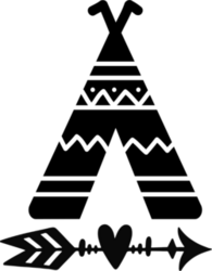 Teepee And Arrow Tribal Sticker