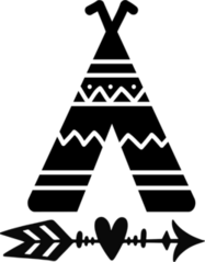 Teepee And Arrow Tribal Sticker