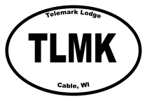 Telemark Lodge Oval Sticker