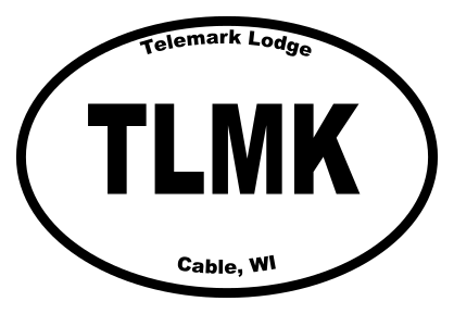 Telemark Lodge Oval Sticker