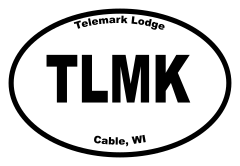 Telemark Lodge Oval Sticker