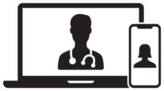 Telemedicine Or Telehealth Virtual Visit Illustration Sticker