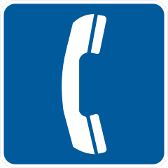 Telephone Sign Sticker