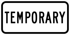 Temporary Sign Sticker