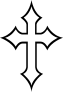 Tender Cross Outline Sticker
