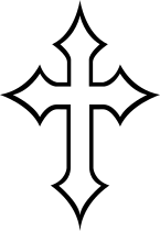 Tender Cross Outline Sticker