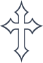 Tender Cross Outline Sticker