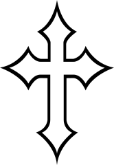 Tender Cross Outline Sticker