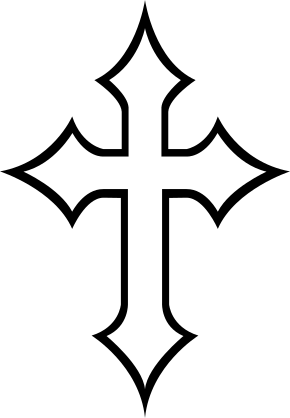 Tender Cross Outline Sticker