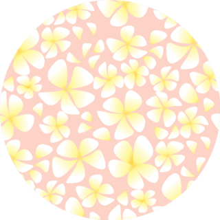 Tender Pastel Rose Plumeria Flowers Seamless Pattern Sticker