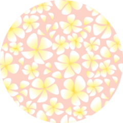 Tender Pastel Rose Plumeria Flowers Seamless Pattern Sticker