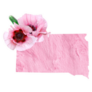 Tender Pink Color State South Dakota Sticker