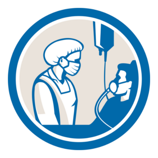 Tending to Sick Patient Circle Sticker