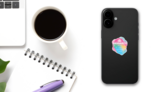 Tennessee Bonnaroo Music Art Festival Rainbow Sticker on a Phone (New) example