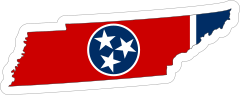 Tennessee Flag State Sticker