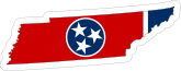 Tennessee Flag State Sticker