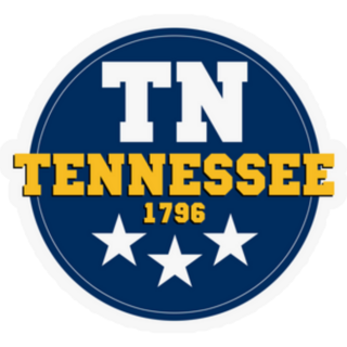 Tennessee Inscription And Founded 1796 Retro Sticker
