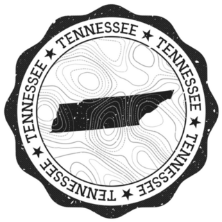 Tennessee Outdoor With Topographic Isolines Sticker