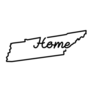 Tennessee Outline Map With The Word Home Sticker