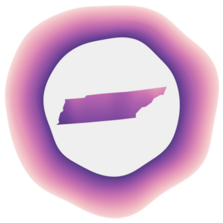 Tennessee Purple Colorful Gradient Sticker