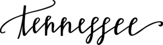 Tennessee Script Text Sticker