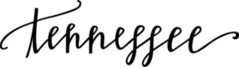 Tennessee Script Text Sticker
