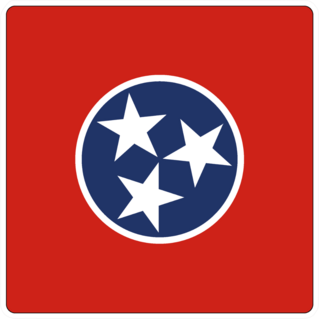 Tennessee Square Flag Sticker