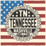 Tennessee Stamp With USA Flag Sticker