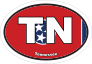 Tennessee Tn State Flag Oval Sticker