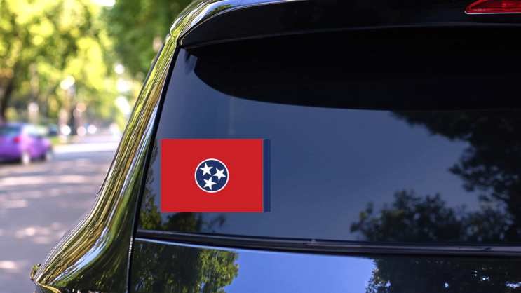Tennessee Tn State Flag Sticker on a Rear Car Window (New) example