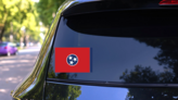 Tennessee Tn State Flag Sticker on a Rear Car Window (New) example