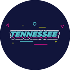 Tennessee Typography Design Sticker