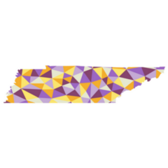 Tennessee U.s. State Polygonal Map Sticker