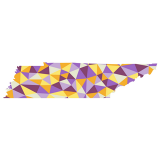 Tennessee U.s. State Polygonal Map Sticker