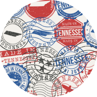 Tennessee, Usa Set Of Stamps Sticker