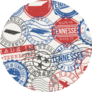 Tennessee, Usa Set Of Stamps Sticker