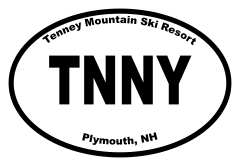 Tenney Mountain Ski Resort Oval Sticker