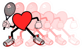 Tennis Love Sticker