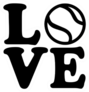 Tennis Love With Tennis Ball Sticker