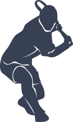 Tennis Player Swinging Low Sticker