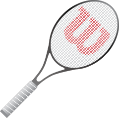 Tennis Racquet Printed Full Color Sticker