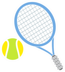 Tennis Sport Icon Sticker