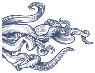Tentacles Of A Squid Hand Drawn Sticker
